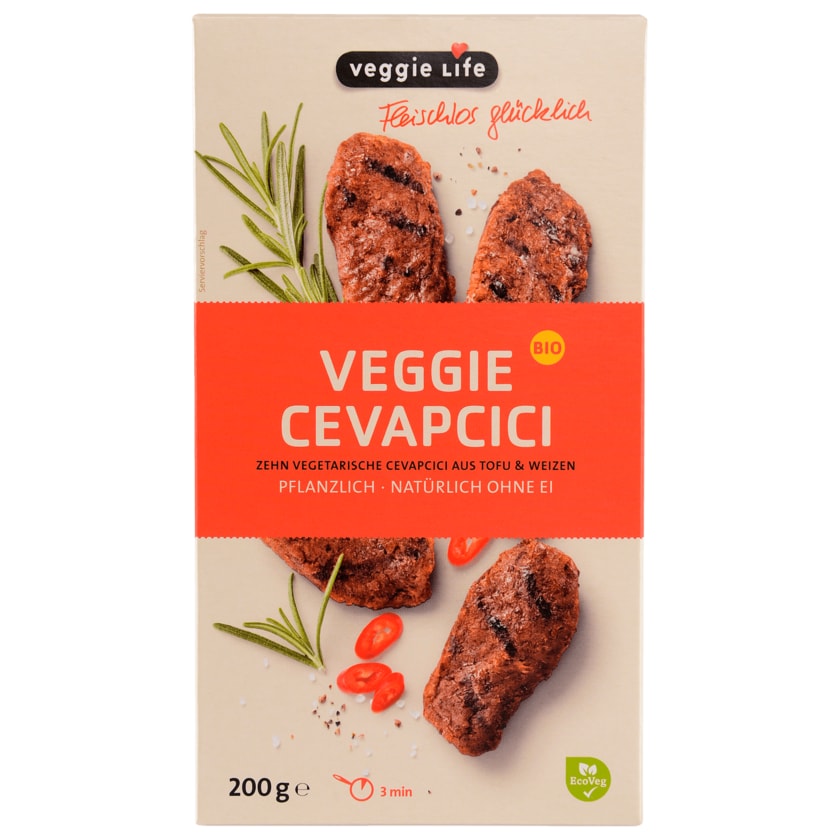 Veggie Life Veggie-Cevapcici Bio vegan 200g